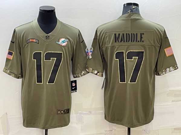 Men's Miami Dolphins #17 Jaylen Waddle 2022 Olive Salute To Service Limited Stitched Baseball Jersey,We sell and wholesale Men's Miami Dolphins #17 Jaylen Waddle 2022 Olive Salute To Service Limited Stitched Baseball Jersey on line form chian!